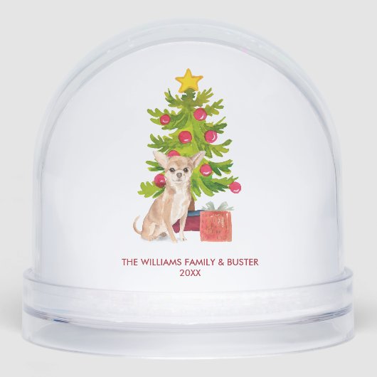Personalized Chihuahua Dog Christmas (正面)