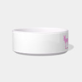 Personalized Chihuahua Pet Bowl  Pink Silhouette  ボウル (左)