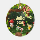 Personalized Child Name Fairy Ornament セラミックオーナメント (左)