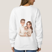 Personalized Child’s First Christmas Hoodie – Men’ スウェットシャツ (裏面)