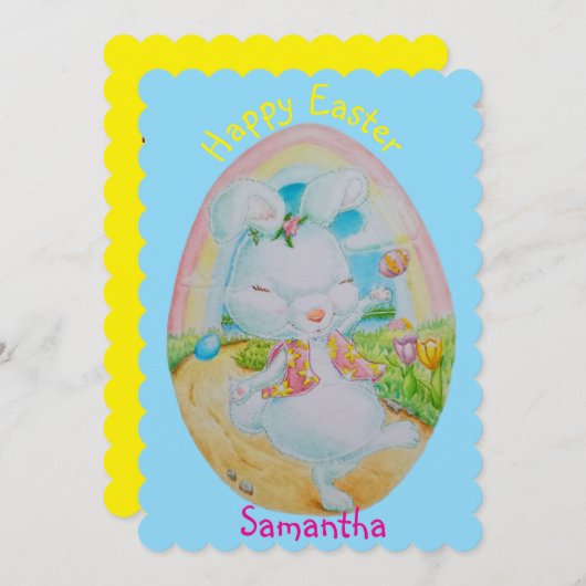 PERSONALIZED CHILDREN'S EASTER GREETING CARD (正面/裏面)
