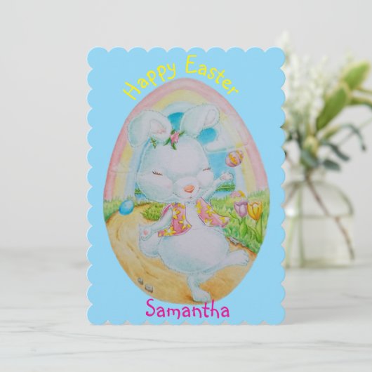 PERSONALIZED CHILDREN'S EASTER GREETING CARD (スタンド正面)