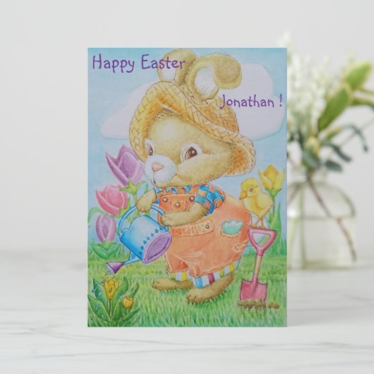 Personalized Children's Easter Greeting Card  シーズンカード (スタンド正面)