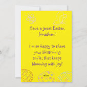 Personalized Children's Easter Greeting Card  シーズンカード (裏面)