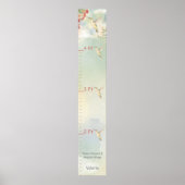 Personalized Child's Growth Chart Whimsical Wings ポスター (正面)