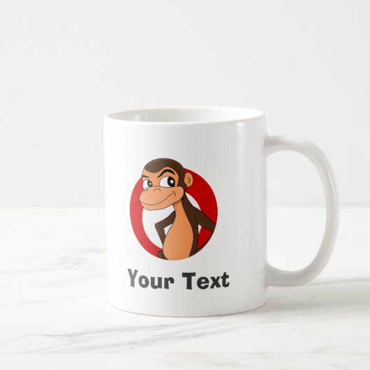 Personalized chimp cartoon coffee mug コーヒーマグカップ (右)