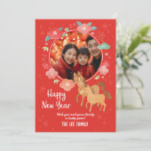 Personalized Chinese New Year Year Of Horse 2026 シーズンカード (スタンド正面)