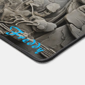 Personalized Chiseled Stone Image Desk Mat デスクマット (コーナー)