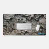 Personalized Chiseled Stone Image Desk Mat デスクマット (キーボード&マウス)
