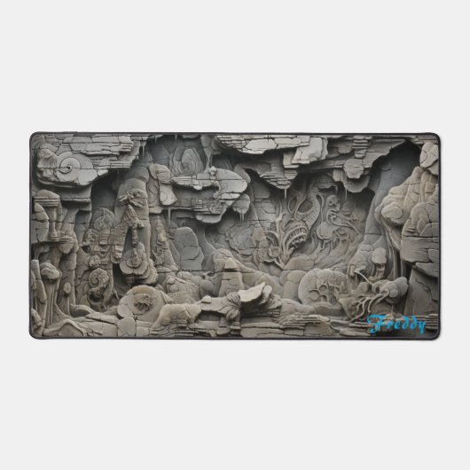 Personalized Chiseled Stone Image Desk Mat デスクマット (正面)