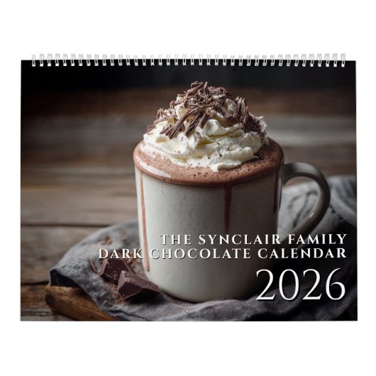 Personalized Chocolate Dessert Lover Fine Art 2026 カレンダー (カバー)