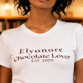 Personalized Chocolate Lover Name Established Tシャツ