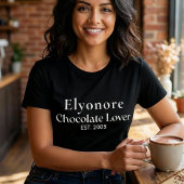 Personalized Chocolate Lover Name Established Tシャツ