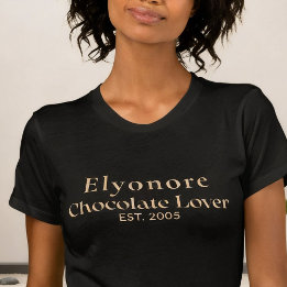 Personalized Chocolate Lover Name Established Tシャツ