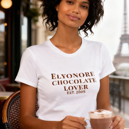 Personalized Chocolate Lover Name Established Tシャツ