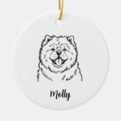 Personalized Chow Chow Dog Christmas セラミックオーナメント (正面)
