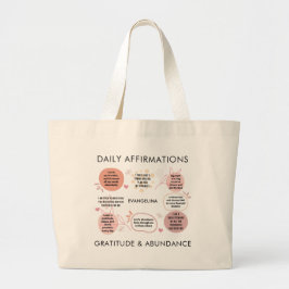 Personalized Christian DAILY AFFIRMATIONS ラージトートバッグ