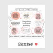 Personalized Christian Daily Affirmations Quotes シール (シート)