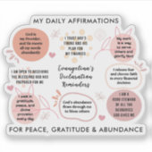 Personalized Christian Daily Affirmations Quotes シール (正面)