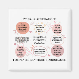 Personalized Christian Daily Affirmations Quotes マグネット