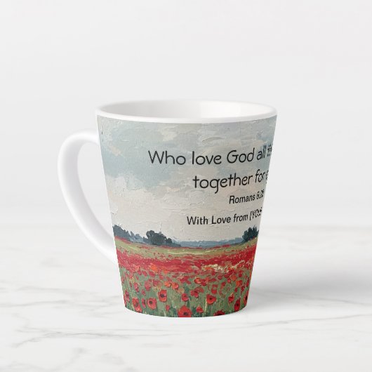 Personalized Christian Latte Mug カフェラテマグ (左アングル)