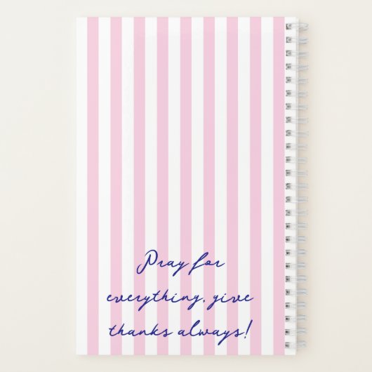 Personalized Christian Prayer Bible Study Notebook ノートブック (裏面)
