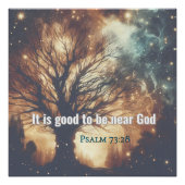 Personalized Christian Scripture Poster – Psalm 73 ポスター (正面)