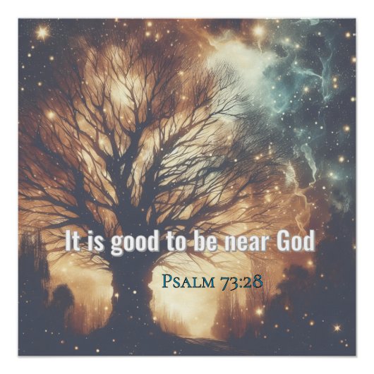 Personalized Christian Scripture Poster – Psalm 73 ポスター (正面)