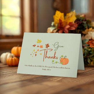 Personalized Christian Thanksgiving | Family Name  シーズンカード