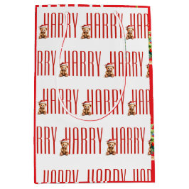 Personalized Christmas ミディアムペーパーバッグ