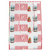 Personalized Christmas ミディアムペーパーバッグ (裏面)