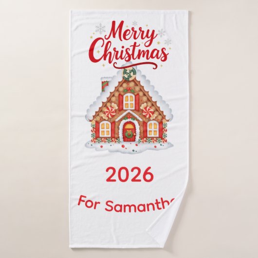 Personalized Christmas 2026 Bath Towel  バスタオル (バスタオル)