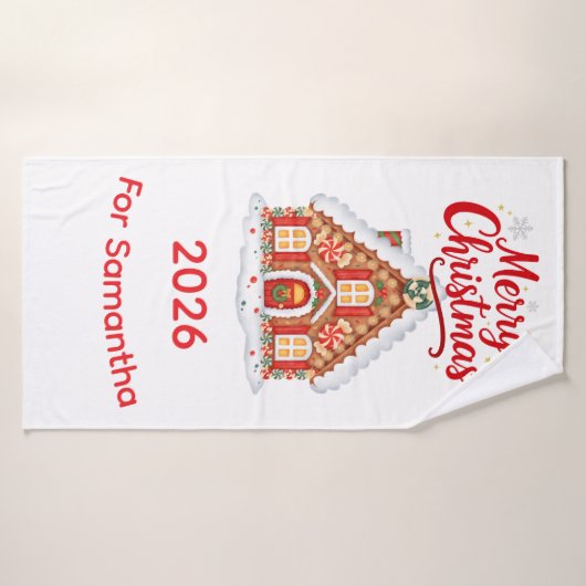 Personalized Christmas 2026 Bath Towel バスタオル (バスタオル)