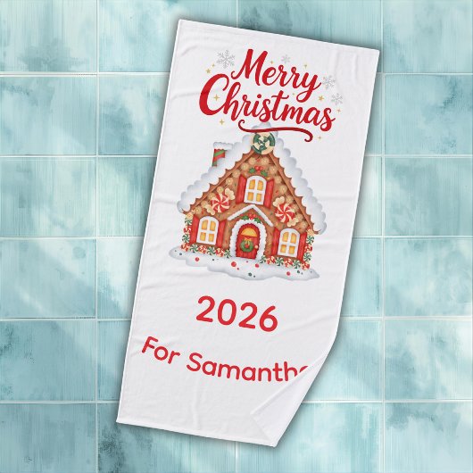 Personalized Christmas 2026 Bath Towel  バスタオル