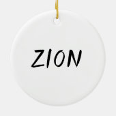Personalized Christmas Alphabet Letter Z セラミックオーナメント (裏面)