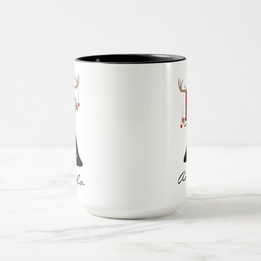 Personalized Christmas Alphabet Mug for Kids マグカップ (中央)