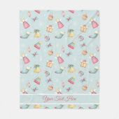 Personalized Christmas Angels Fleece Blanket フリースブランケット (正面)