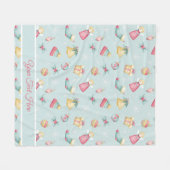 Personalized Christmas Angels Fleece Blanket フリースブランケット (正面(横))