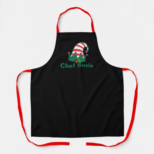 Personalized Christmas Apron For Family Chef エプロン (正面)