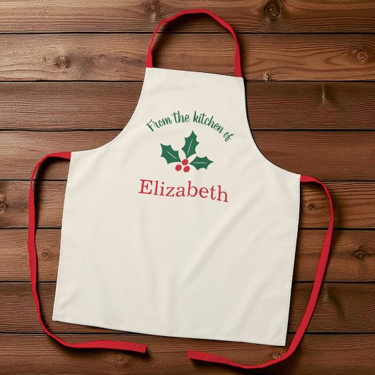Personalized Christmas Apron From the Kitchen of エプロン