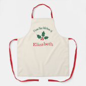 Personalized Christmas Apron From the Kitchen of エプロン (正面)