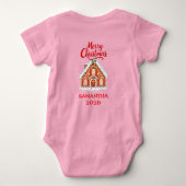 Personalized Christmas Baby Bodysuit - Name & 2026 ベビーボディスーツ (裏面)