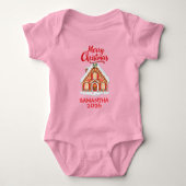 Personalized Christmas Baby Bodysuit - Name & 2026 ベビーボディスーツ (正面)