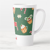 Personalized Christmas Baking Pattern カフェラテマグ (右)