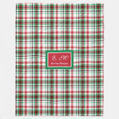 Personalized Christmas Blanket Classic Plaid Gift フリースブランケット (正面)