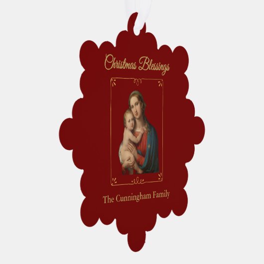 Personalized Christmas Blessings オーナメントカード (右)