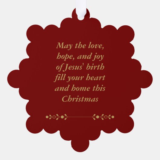 Personalized Christmas Blessings オーナメントカード (裏面)