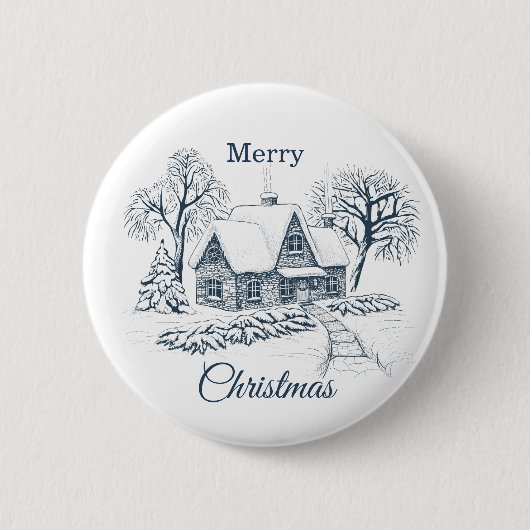 Personalized Christmas Button–Custom Seasonal Pin 缶バッジ (正面)