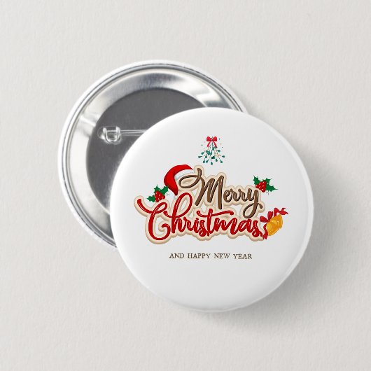 Personalized Christmas Button–Custom Seasonal Pin 缶バッジ (正面&裏面)