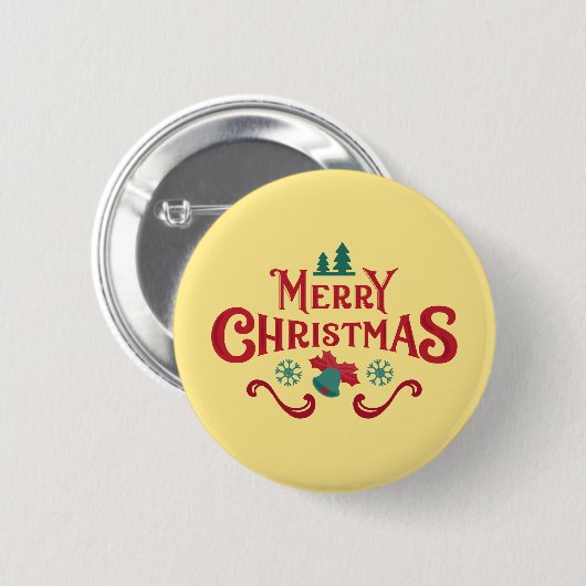 Personalized Christmas Button–Custom Seasonal Pin 缶バッジ (正面&裏面)